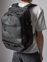 Rugzak 2 Compartimenten Rip curl Zwart camo 16MMBA-vue-porte